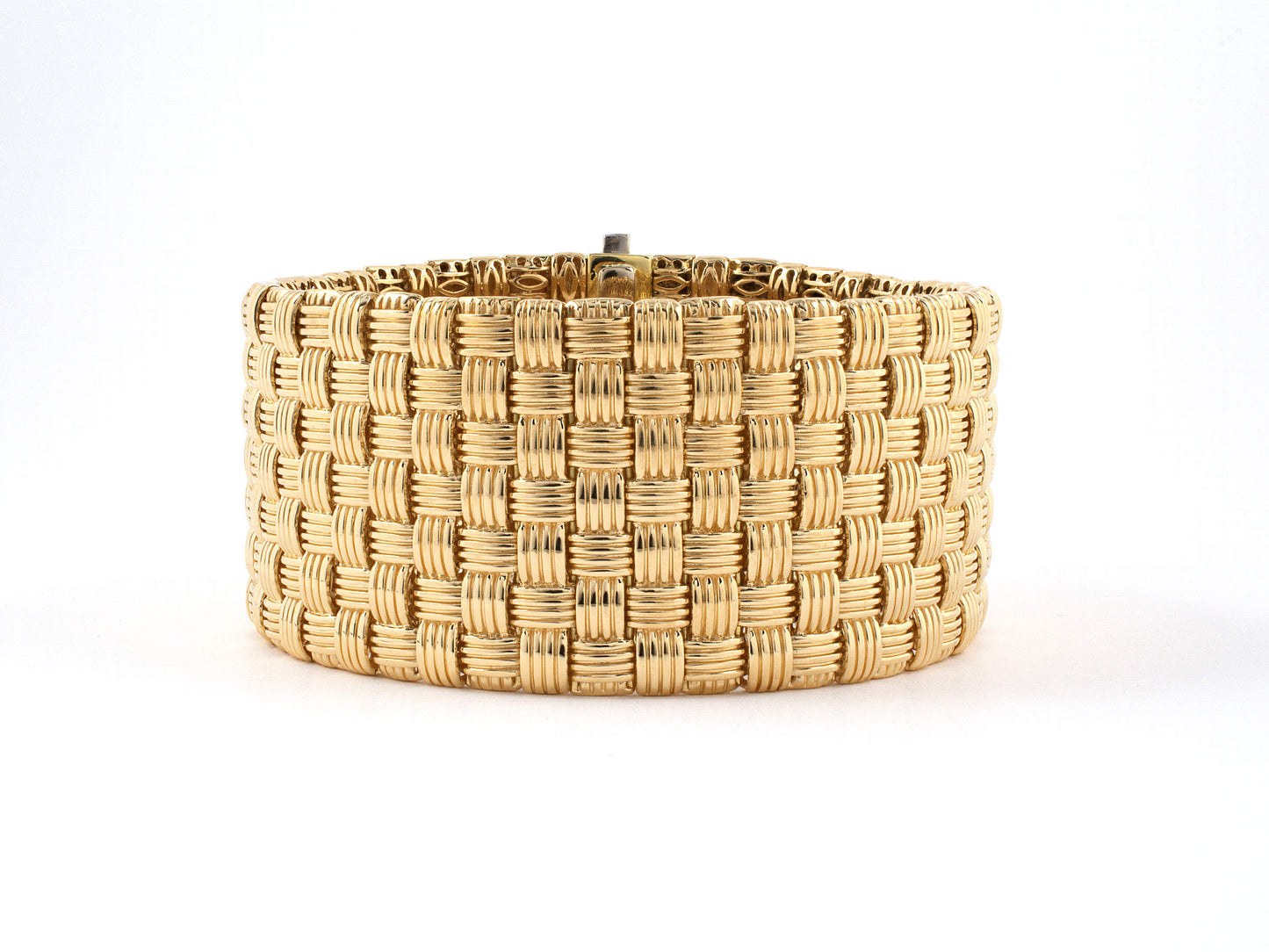 73826 - Roberto Coin Appassionata Italy Gold Diamond Weave Bracelet
