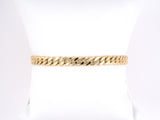 73834 - Gold 1/2-Round Curb Link Bracelet