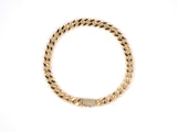 73834 - Gold 1/2-Round Curb Link Bracelet