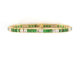 77368 - Tiffany Platinum Gold Diamond Tsavorite Bracelet