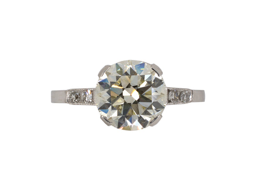 900016 - Art Deco Platinum Diamond Engagement Ring