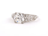 900021 - Art Deco Platinum Diamond Engagement Ring