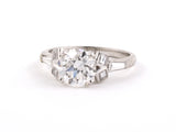 900029 - Art Deco Platinum GIA Diamond Engagement Ring