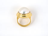 900032 - Gold Pearl Corrugated Ring