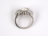 900119 - Circa 1950 Platinum GIA Diamond Cocktail Ring