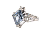 900254 - Cerro Platinum GIA Fancy Intense Blue Diamond Engagement Ring