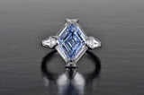 900254 - Cerro Platinum GIA Fancy Intense Blue Diamond Engagement Ring