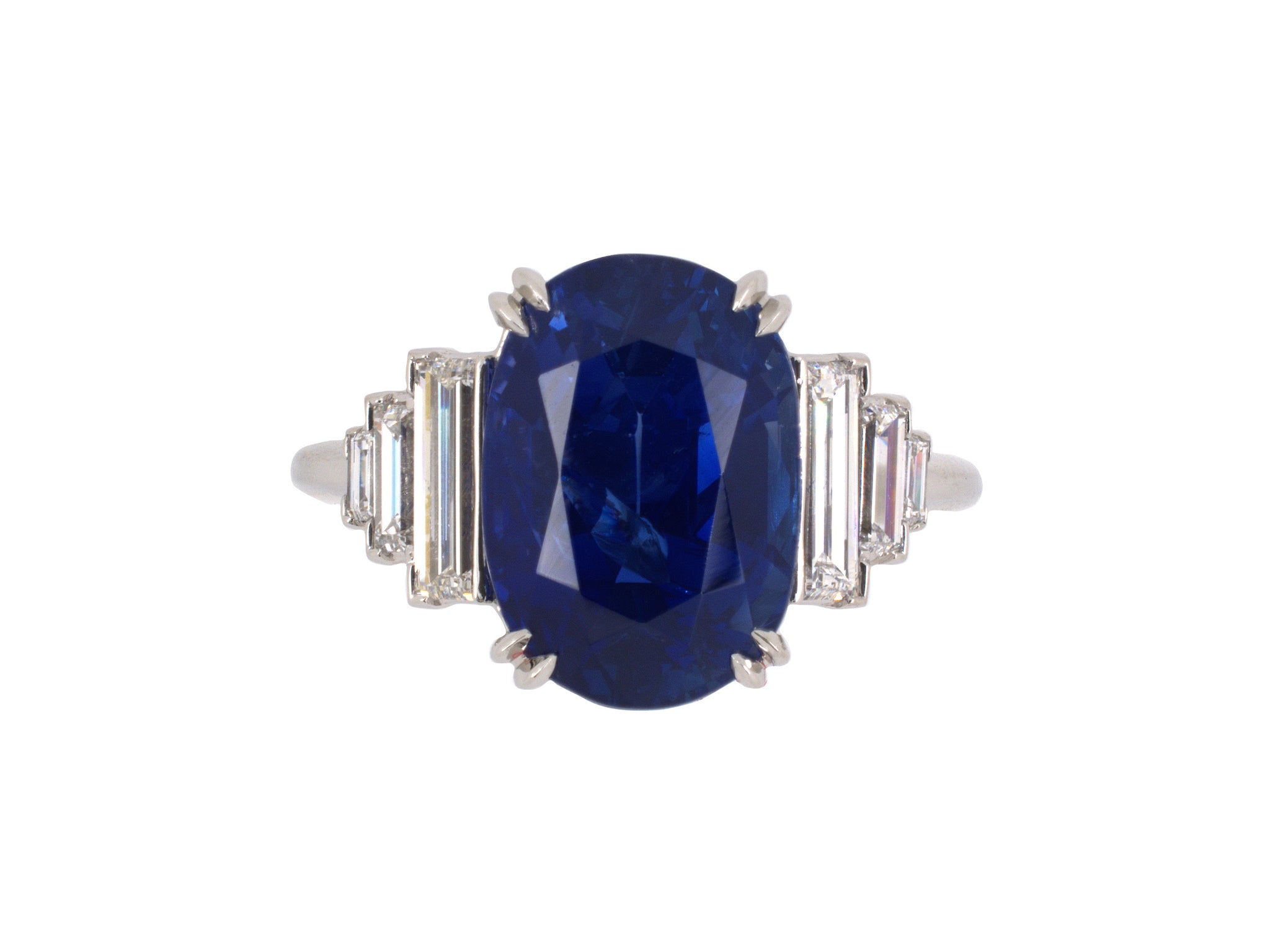 900264 Platinum AGL Sapphire Diamond Engagement Ring Durland Co