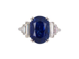 900264 - Platinum AGL Sapphire Diamond Engagement Ring