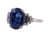 900264 - Platinum AGL Sapphire Diamond Engagement Ring