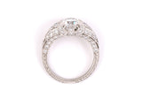 900304 - SOLD - Cerro Platinum GIA Diamond Chased Engagement Ring