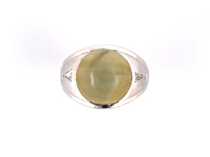 900309 - Gold Cat's Eye Diamond Gypsy Gents Ring