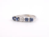 900349 - Circa 1950 Gold Diamond Sapphire Wedding Ring