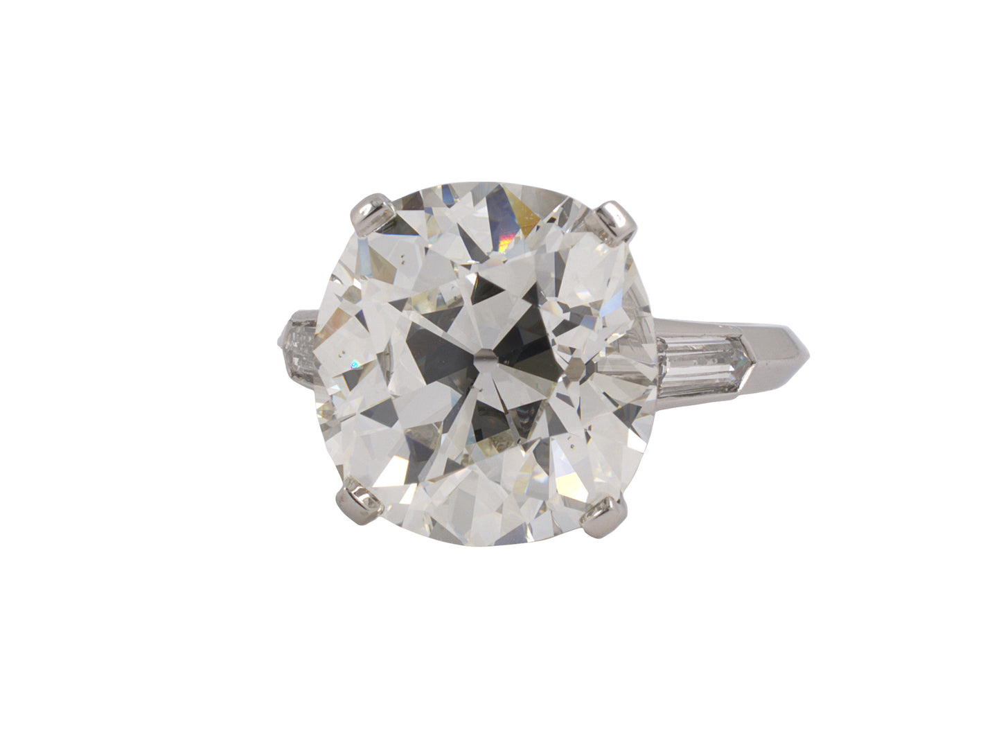 900395 - Art Deco Platinum GIA Diamond Engagement Ring