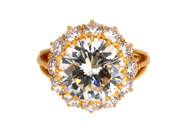 900412 - SOLD - Gold Diamond Cluster Ring