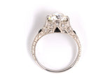 900491 - SOLD - Art Deco Platinum GIA Diamond Onyx Engagement Ring