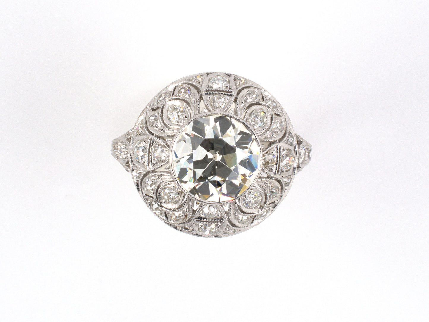 900544 - SOLD - Platinum Diamond Engagement Ring