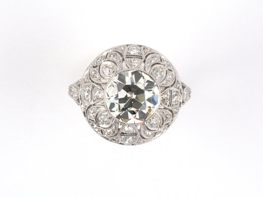 900544 - SOLD - Platinum Diamond Engagement Ring