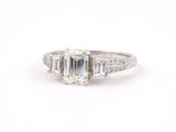 900588 - Tacori Platinum Emerald Diamond Engagement Ring