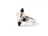 900589 - Circa 2000 Cartier Menotte Gold Onyx Ring