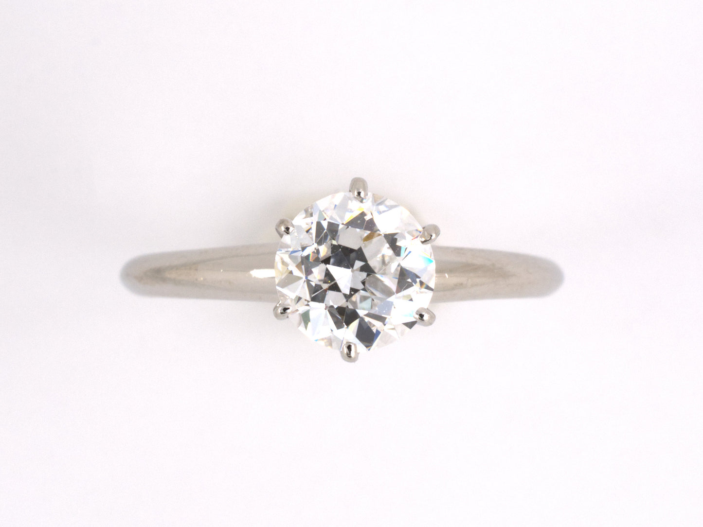 90068 - SOLD - Circa 1915 Tiffany Platinum GIA Diamond Engagement Ring