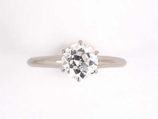 90068 - SOLD - Circa 1915 Tiffany Platinum GIA Diamond Engagement Ring