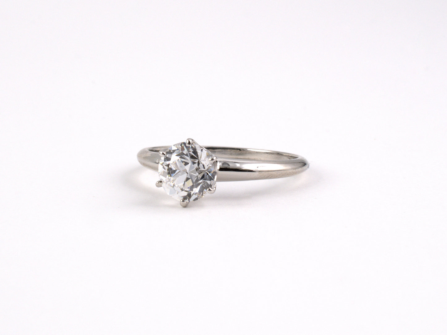 90068 - SOLD - Circa 1915 Tiffany Platinum GIA Diamond Engagement Ring