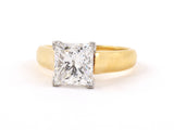 900715 - Gold & Platinum GIA Princess Cut Diamond Engagement Ring