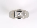 900745 - SOLD - Art Deco Gold Diamond Gents Ring