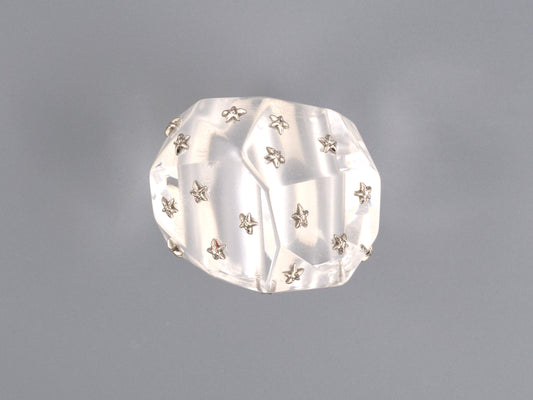 900750 - Circa 2009 Adria de Haume Platinum Rock Crystal Diamond Ring