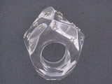 900750 - Circa 2009 Adria de Haume Platinum Rock Crystal Diamond Ring