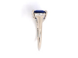 900778 - Art Deco Marcus Platinum AGL Burma Sapphire Diamond Engagement Ring