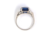 900778 - Art Deco Marcus Platinum AGL Burma Sapphire Diamond Engagement Ring