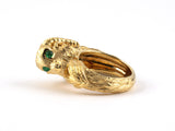 900828 - Webb Gold Emerald Ram Head Ring