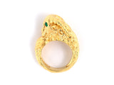 900828 - Webb Gold Emerald Ram Head Ring