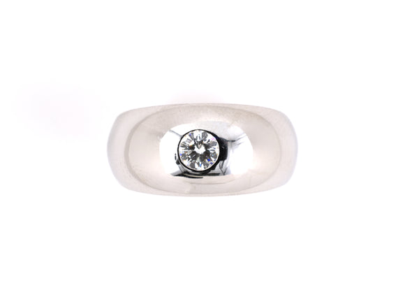 900914 - SOLD - Gold Diamond Gents Gypsy Ring