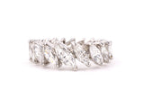 900921 - Platinum Diamond Diagonal Tapered Eternity Ring