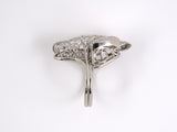 900930 - Platinum Diamond Sapphire Horse Head Gallery Ring