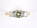 900986 - Gold GIA Diamond 3-stone Engagement Ring