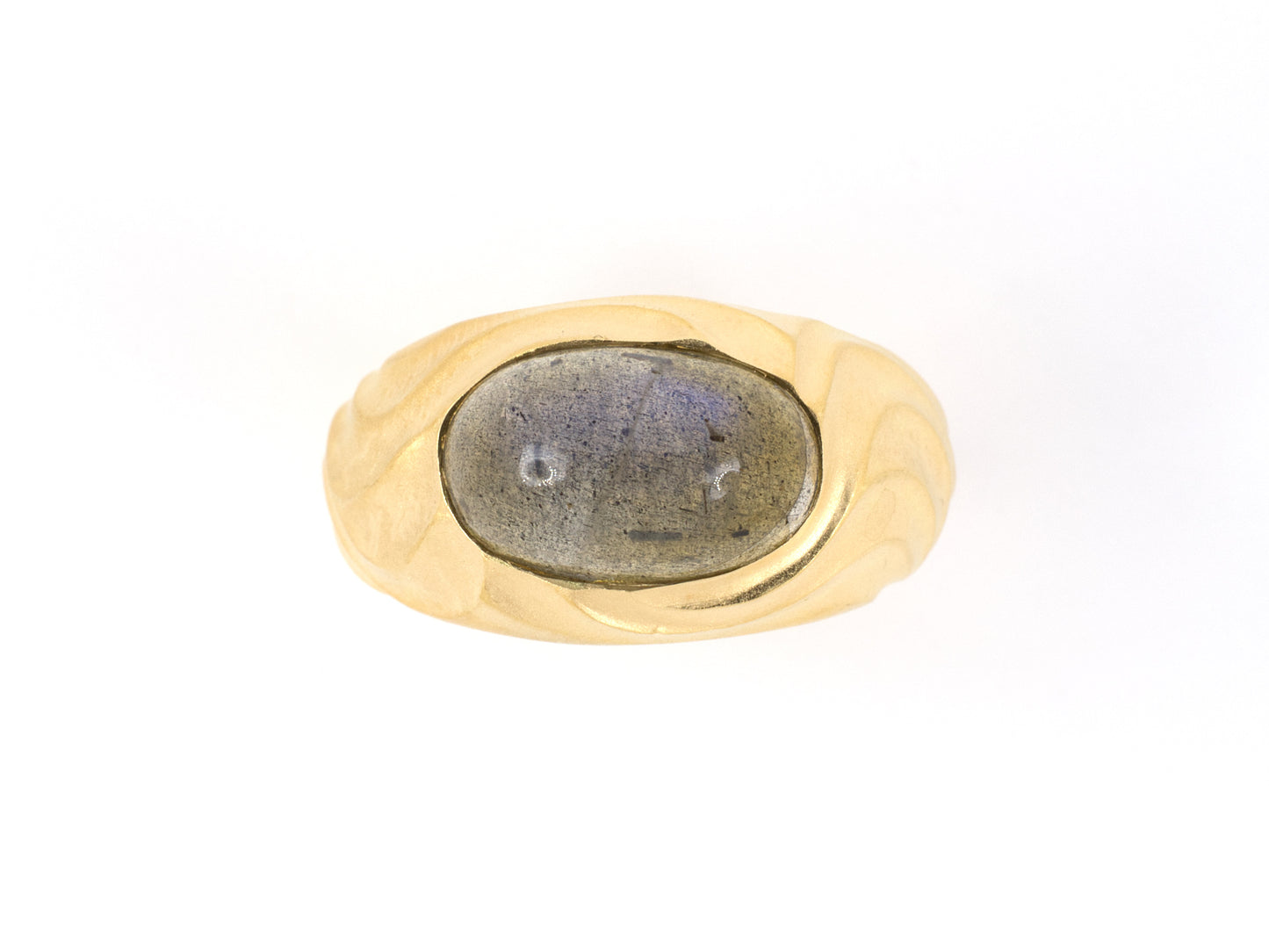 900992 - Circa 1989 Boregaard Gold Labradorite Swirl Ring