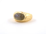 900992 - Circa 1989 Boregaard Gold Labradorite Swirl Ring