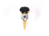 901031 - Platinum Gold AGL Sapphire Diamond 3-Stone Ring