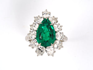 901086 - SOLD - Winston Platinum AGL Emerald Diamond Ring