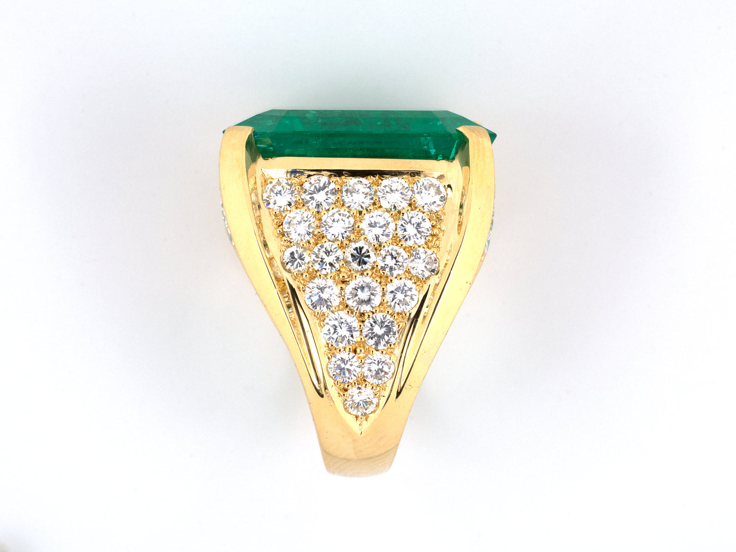 901104 - Gold AGL Colombian Emerald Diamond Cocktail Ring
