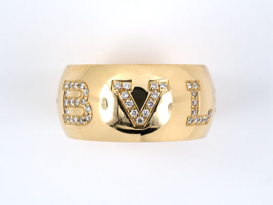 901171 - SOLD - Bulgari Monologo Gold Diamond Eternity Ring