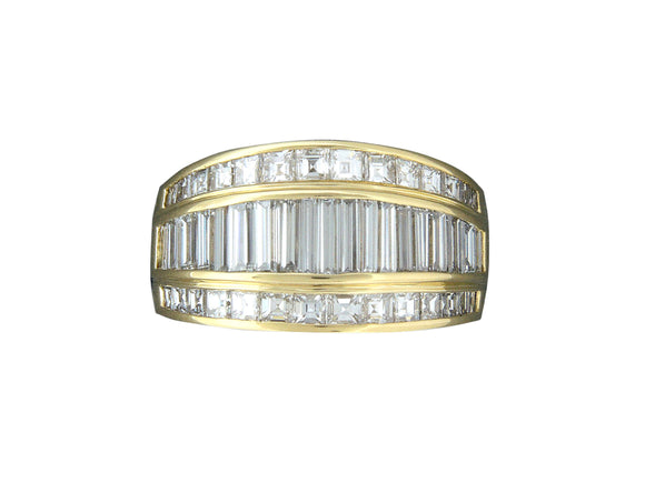 901177 - SOLD - Black Starr & Frost Gold Diamond Wedding Band Ring