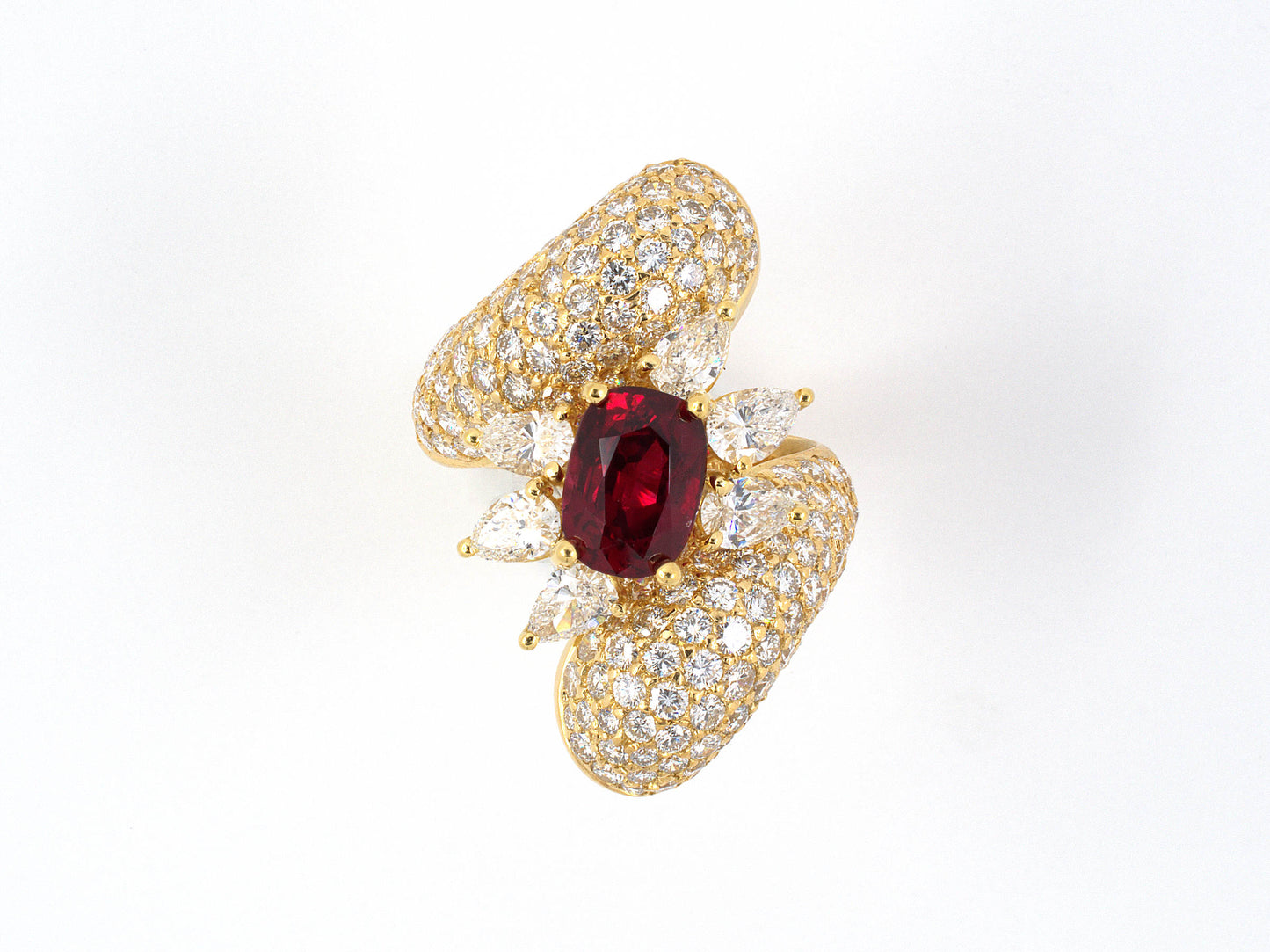 901248 - Neiman Marcus Gold AGL Ruby Diamond Dinner Ring