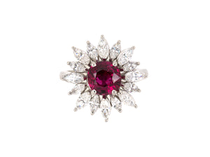 901260 - Albert Pujol Platinum Ruby Diamond Ring