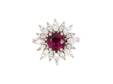 901260 - Albert Pujol Platinum Ruby Diamond Ring