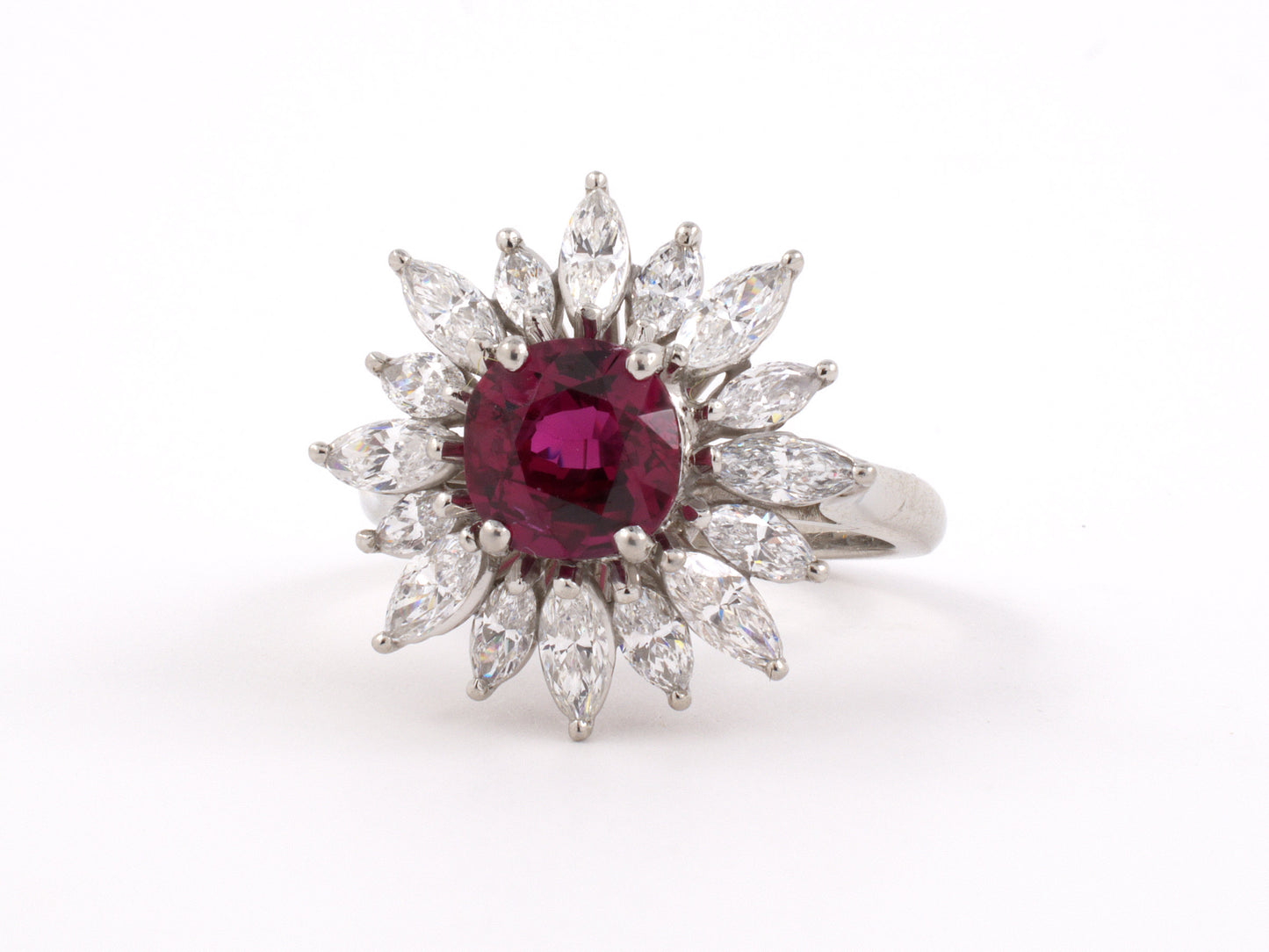 901260 - Albert Pujol Platinum Ruby Diamond Ring